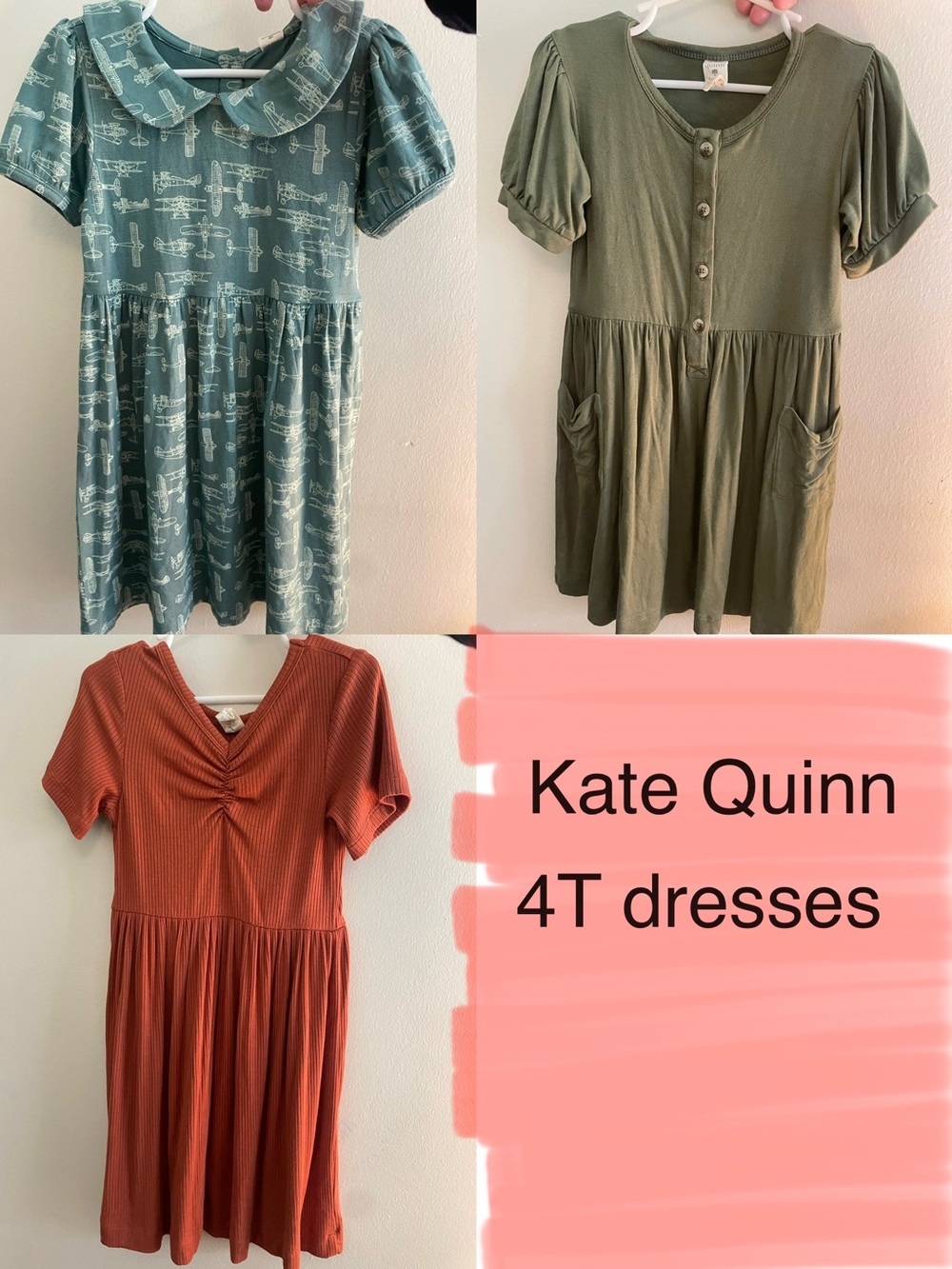 Kate Quinn 3-dress bundle, size 4T
